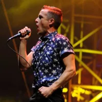 Brandon Flowers^ frontman of The Killers band^ concert performance at FIB (Festival Internacional de Benicassim) 2013 Festival on July 21^ 2013 in Benicasim^ Spain.