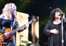 Ann & Nancy Wilson of Heart perform in Toronto at the Molson Ampitheatre^ July 23^ 2013.