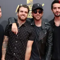 All Time Low^ Zack Merrick^ Rian Dawson^ Alex Gaskarth. Jack Barakat at the MTV Movie and Television Awards on the Shrine Auditorium on May 7^ 2017 in Los Angeles^ CA