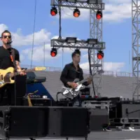The rock band O.A.R. perform at an outdoor concert in Indiana. peedway^ IN/USA - May 22^ 2015