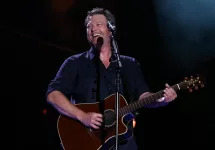 Blake Shelton performs in concert during the 2017 CMA Music Festival on June 9^ 2017 at Nissan Stadium in Nashville^ Tennessee.