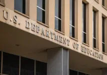 Sign of U.S. Department of Education in Washington D.C.