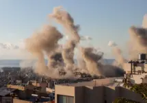 Smoke from multiple Israeli airstrikes on Beirut Southern Suburbs^ Lebanon amid Hezbollah-Israel conflict Beirut^ Lebanon 11 26 2024