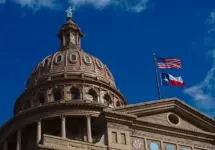 Texas State Capitol Building - The pink marble granite Texas Capitol building is located at the end of Congress Avenue in downtown Austin^ Texas.