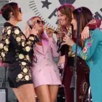 The Highwomen - Amanda Shires^ Brandi Carlile^ Maren Morris^ and Natalie Hemby - play their first set ever at Newport Folk Festival Newport^RI/USA 7/28/19