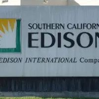 Southern California Edison - An Edison International Company is shown on a sign. SCE is an electricity provider for Central^ Coastal^ and Southern California. Santa Clarita^ CA / USA - July 17^ 2019