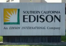 Southern California Edison - An Edison International Company is shown on a sign. SCE is an electricity provider for Central^ Coastal^ and Southern California. Santa Clarita^ CA / USA - July 17^ 2019