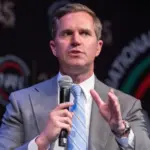 Governor of Kentucky Andy Beshear speaks during Day 4 of the National Action Network (NAN) 35th Anniversary Convention at Sheraton New York Times Square Hotel on April 11^ 2026 in New York City.