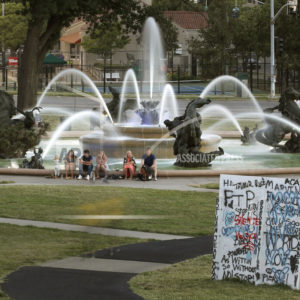racial-injustice-kansas-city-fountain