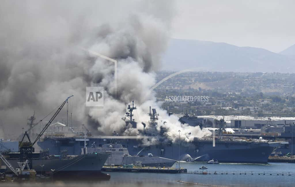 Fire Still Burning On Navy Ship In San Diego Where 57 Hurt | 1380 KOTA AM