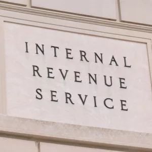 Internal Revenue Service sign at the IRS Building in Washington^ DC. WASHINGTON^ DC - MARCH 14^ 2018