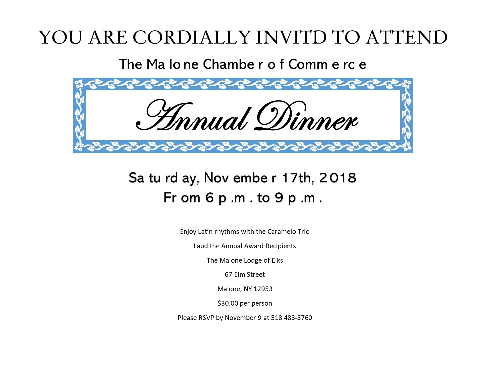 The Malone Chamber Of Commerce Annual Dinner Wild Country 96 5