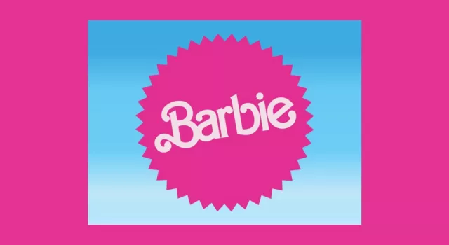 Logo Barbie on Mattel Circle Poster Clean Vector Pink