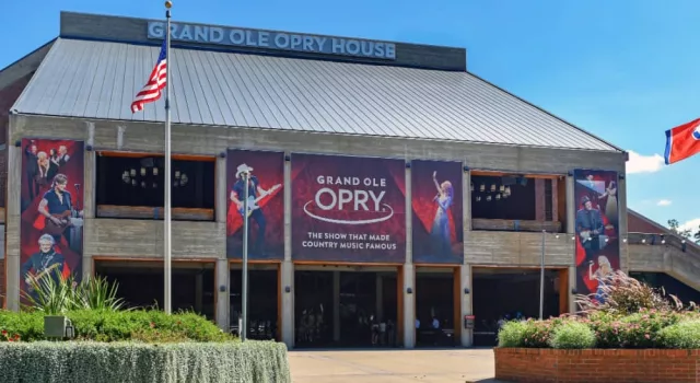 The Grand Ole Opry House^ a world famous concert hall dedicated to honoring country music and its history. Nashville^ TN^ USA