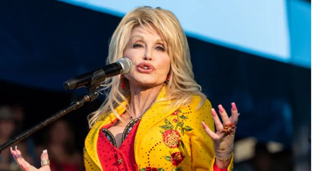 Dolly Parton performs at The Newport Folk Festival in Rhode Island. Newport^ Rhode Island^ USA - July 27^2019