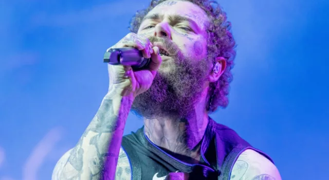 Post Malone performs at Bonnaroo music festival. Manchester^ Tennessee USA - 06-15-2024