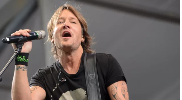 Keith Urban performs at the 2015 New Orleans Jazz and Heritage Festival. New Orleans^ LA - April 24^ 2015: