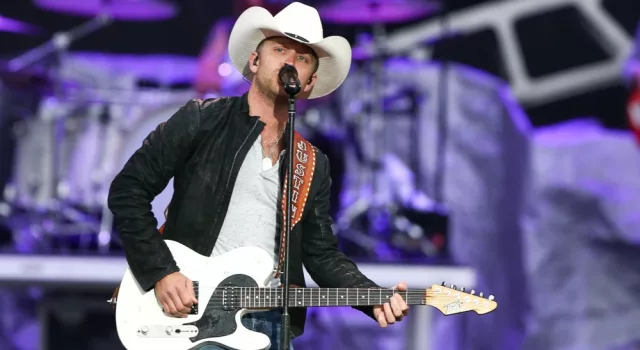 Justin Moore performs onstage at the 2015 FarmBorough Festival - Day 2 at Randall's Island on June 27^ 2015 in New York City.