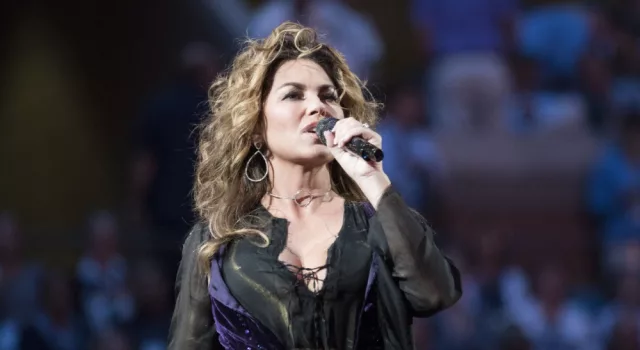 Shania Twain performs during opening ceremony at US Open Championships day 1 at Billie Jean King Tennis center. New York^ NY USA - August 28^ 2017: