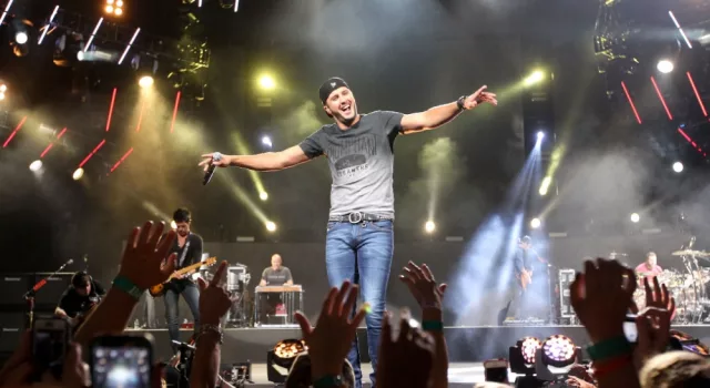 Singer Luke Bryan performs in concert at the XFINITY Theatre on September 13^ 2014 in Hartford^ Connecticut.