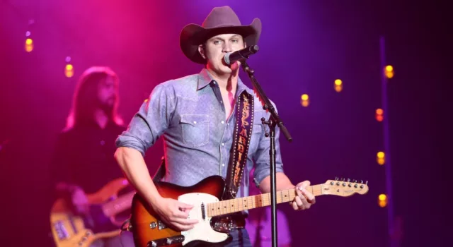 Jon Pardi performs onstage during the "All Time High" tour at the Paramount on January 16^ 2016 in Huntington^ New York.