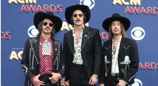 (L-R) Cameron Duddy^ Mark Wystrach and Jesse Carson of Midland attend the 53rd Annual Academy of Country Music Awards on April 15^ 2018 at the MGM Grand Arena in Las Vegas^ Nevada.