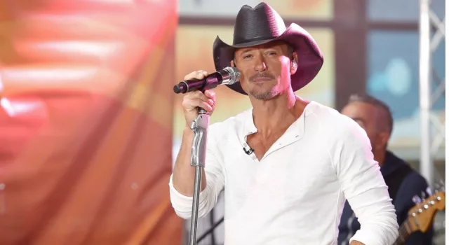 Tim McGraw performs at the Toyota Concert Series on the Today Show at Rockefeller Plaza on May 23^ 2014 in New York City.