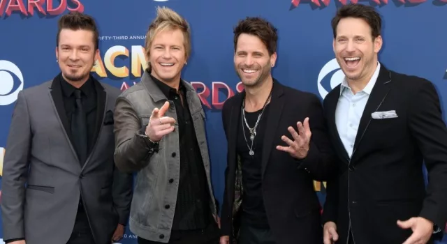 Barry Knox^ Josh McSwain^ Matt Thomas^ Scott Thomas^ Parmalee at the Academy of Country Music Awards 2018 at MGM Grand Garden Arena on April 15^ 2018 in Las Vegas^ NV