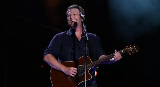 Blake Shelton performs in concert during the 2017 CMA Music Festival on June 9^ 2017 at Nissan Stadium in Nashville^ Tennessee.