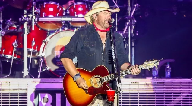 Country singer Toby Keith performs in concert at Country Thunder Arizona on April 8^ 2018 in Florence^ Arizona.