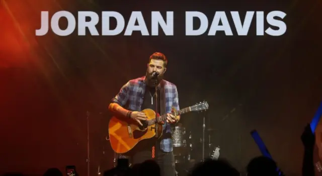 Jordan Davis performs at CMT's RAMJAM on June 3^ 2019 at TopGolf in Nashville^ Tennessee.