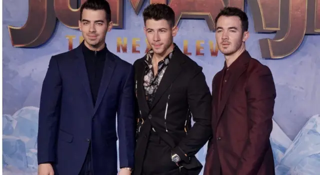 Joe Jonas^ Nick Jonas^ Kevin Jonas attend the premiere of Sony Pictures' "Jumanji: The Next Level" at TCL Chinese Theatre on December 09^ 2019 in Hollywood^ California