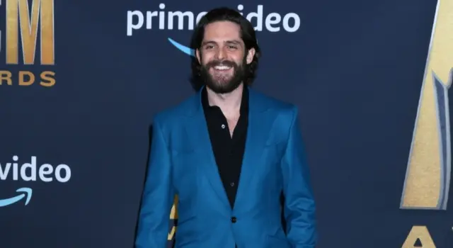 Thomas Rhett at the 2022 Academy of Country Music Awards Arrivals at Allegient Stadium on March 7^ 2022 in Las Vegas^ NV