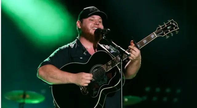 Luke Combs performs at the 2018 CMA Fest at Nissan Stadium on June 9^ 2018 in Nashville^ Tennessee.