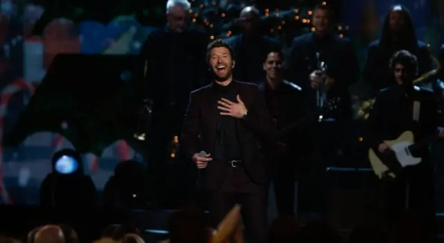 Brett Eldredge performs at the 2014 CMA Country Christmas at the Bridgestone Arena on November 7^ 2014 in Nashville^ Tennessee.