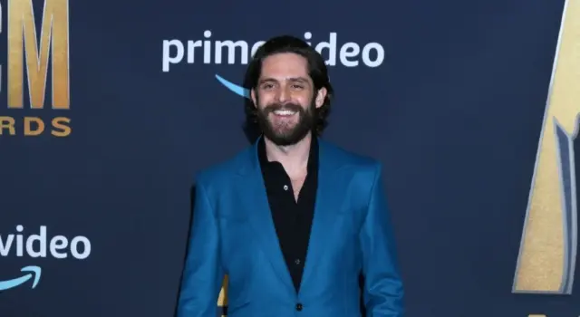 Thomas Rhett at the 2022 Academy of Country Music Awards Arrivals at Allegient Stadium on March 7^ 2022 in Las Vegas^ NV