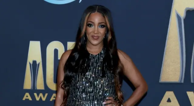 Mickey Guyton at the 2022 Academy of Country Music Awards Arrivals at Allegient Stadium on March 7^ 2022 in Las Vegas^ NV