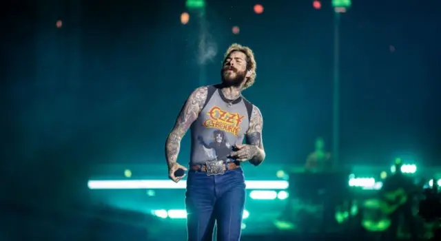 Post Malone performs at Tottenham Hotspur Stadium on his The BIG A$$ World Tour. London^ UK - September 20^ 2025