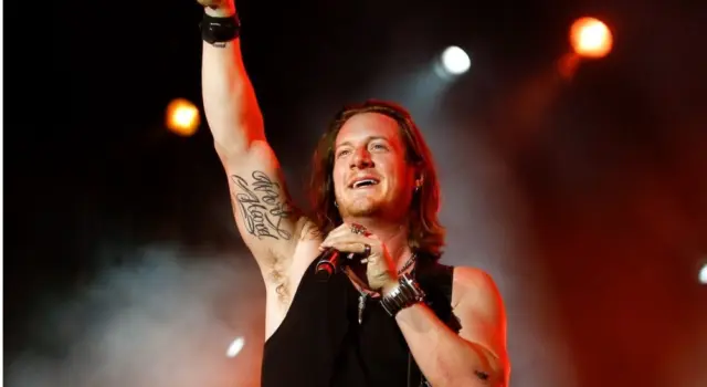 Tyler Hubbard of Florida Georgia Line performs at the 2nd Annual Academy of Country Music (ACM) Party For A Cause Festival - "Outnumber Hunger Live!" at The LINQ in Las Vegas^ Nevada. LAS VEGAS-APR 4