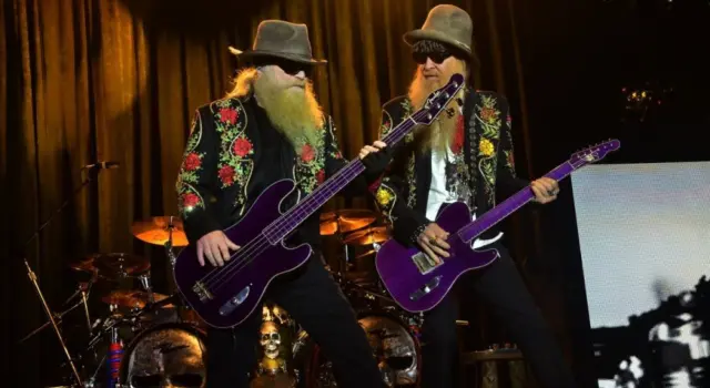 Dusty Hill and Billy Gibbons of ZZ Top at the Harley-Davidson 110th Anniversary Celebration in Milwaukee^ WI^ United States on August 31^ 2013