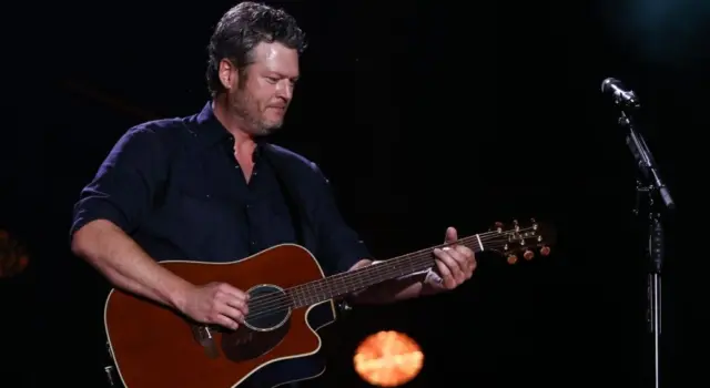 Blake Shelton performs in concert during the 2017 CMA Music Festival on June 9^ 2017 at Nissan Stadium in Nashville^ Tennessee.