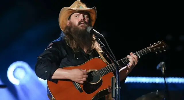 Chris Stapleton performs at the 2018 CMA Fest at Nissan Stadium on June 9^ 2018 in Nashville^ Tennessee.
