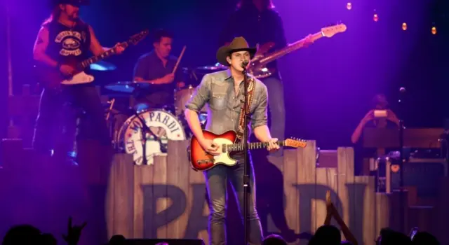 Jon Pardi performs onstage during the "All Time High" tour at the Paramount on January 16^ 2016 in Huntington^ New York.