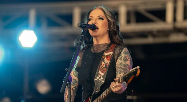 Ashley McBryde performs in concert on April 5^ 2024 in Fort Lauderdale^ Florida. The performance was part of the Tortuga Music Festival.