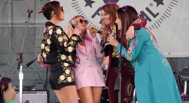 The Highwomen - Amanda Shires^ Brandi Carlile^ Maren Morris^ and Natalie Hemby - play their first set ever at Newport Folk Festival Newport^RI/USA 7/28/19