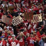 Fans cheer during the first half of the NFL NFC Championship football game between the San Francisco 49ers and the Green Bay Packers Sunday, Jan. 19, 2020, in Santa Clara, Calif. (AP Photo/Matt York)