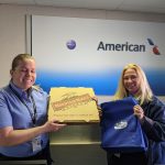 Congratulations to Heather and the team at American airlines in Santa Rosa! I Danny  brought them free lunch from Mountain Mike's Pizza and goodies from #AmysWickedSlush and 97.7 The River - Classic Rock For The North Bay! #FreeloaderFriday  