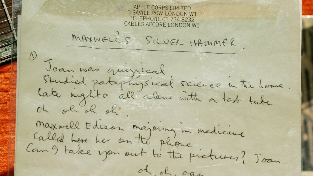 Paul McCartney's lyrics for "Maxwell's Silver Hammer" on sale for $450,000 - Vimarsana News