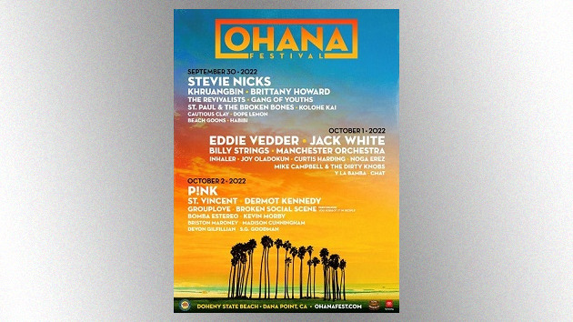 Stevie Nicks, Eddie Vedder headlining Vedder's 2022 Ohana Festival this fall - Vimarsana News