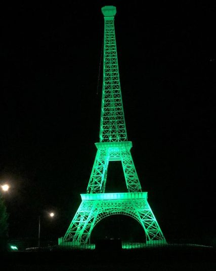 eiffel tower green patricks day